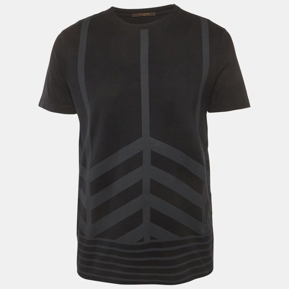 Louis Vuitton Black Check Jersey T-Shirt M
